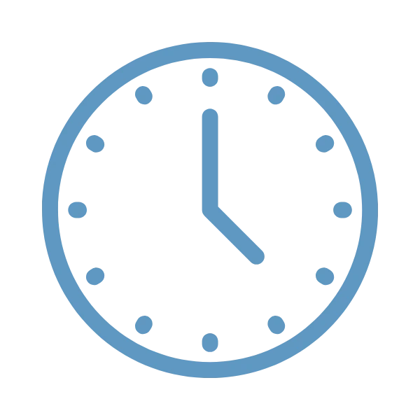 blue clock icon