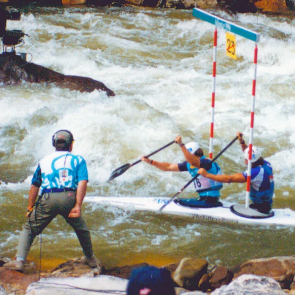 olympic section of the ocoee river tandem kayak in the 1996 olympic games
